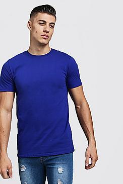 Boohoo Cobalt Blue Crew Neck T-shirt