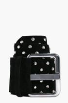 Boohoo Lola Studded Waist Belt Black