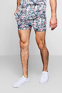 Boohoo Zebra Print Short Length Satin Short Co-ord