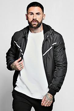 Boohoo Hooded Jacket With Reflective Panels