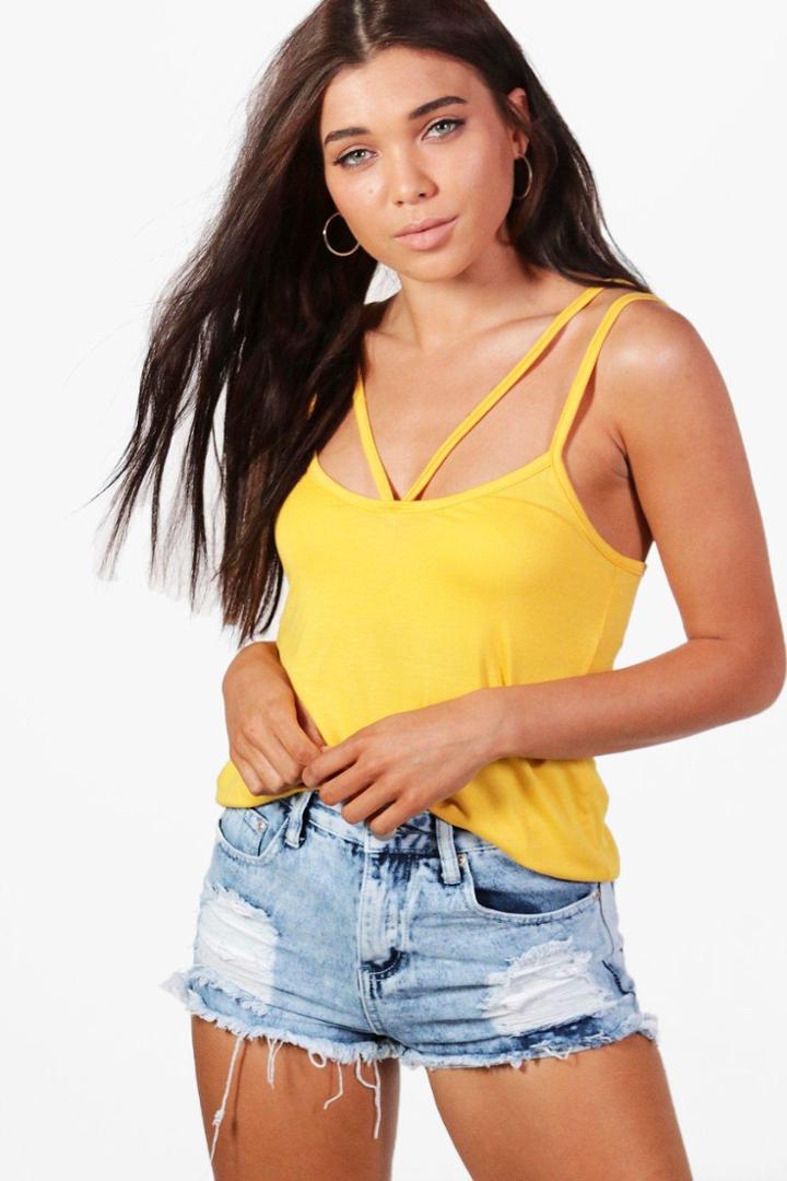 Boohoo Petite Aliana Strappy Cami Freesia