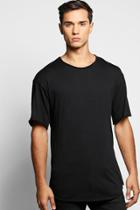 Boohoo Premium Oversized T-shirt With Raw Edge Black