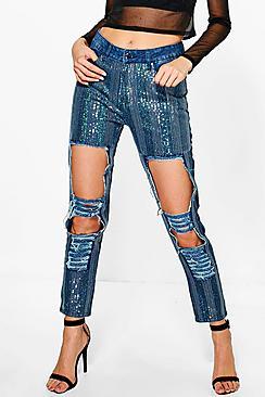 Boohoo Helena Cut Out Detail Jeans