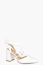 Boohoo Sarah Wrap Up Sling Back Court Shoe
