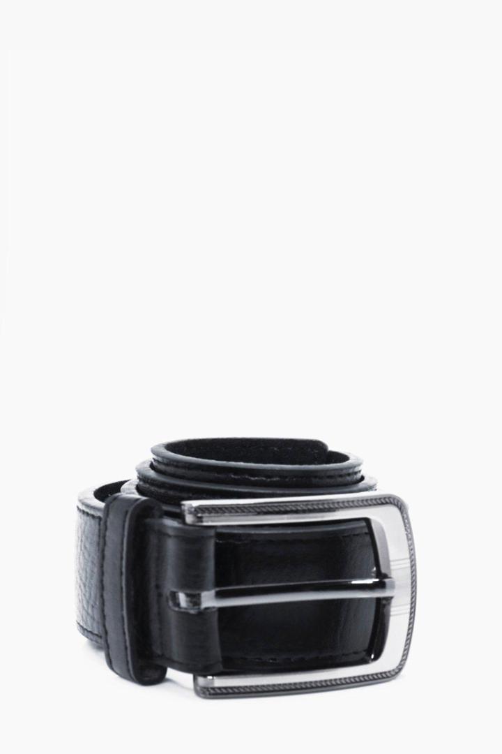 Boohoo Black Classic Belt Black