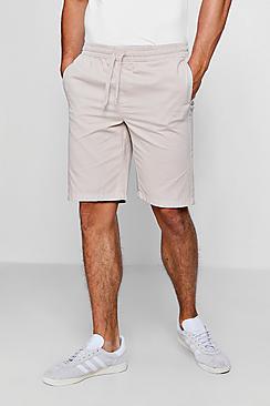 Boohoo Stone Chino Short With Elasticated Waistband