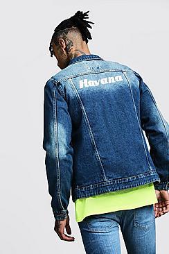 Boohoo Havana Print Denim Jacket