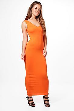 Boohoo Petite Jorgie V Neck Maxi Dress