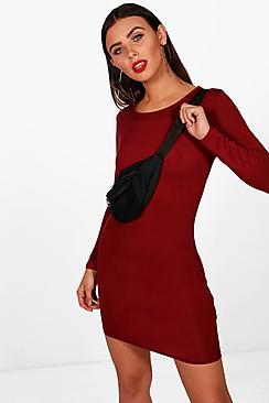 Boohoo Petite Natasha Scoop Back Bodycon Dress