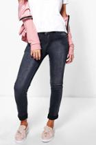 Boohoo Kellie High Waist Skinny Jeans Black