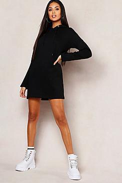Boohoo Hooded Oversized Sweatshirt Dress