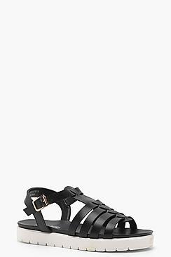 Boohoo Ellie Fisherman Cleated Flat Sandals