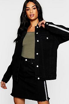 Boohoo Tall Embellished Denim Oversized Jacket