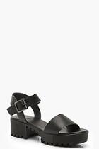 Boohoo Cleated 2 Part Sandals