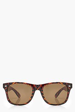 Boohoo Ivy Square Frame Tortoiseshell Sunglasses