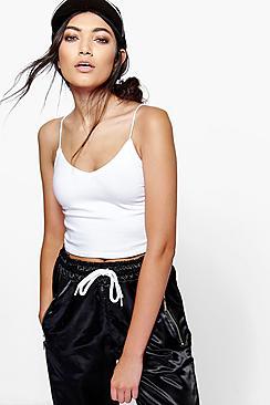 Boohoo Amy Thin Strap Cropped Cami