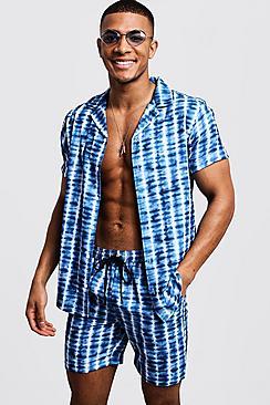 Boohoo Tie Dye Shirt & Short Set