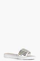 Boohoo Charlotte Square Stud Sliders
