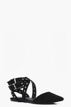 Boohoo Niamh Eyelet Multi Strap Ballet