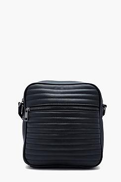 Boohoo Quilted Faux Leather Cross Body Bag