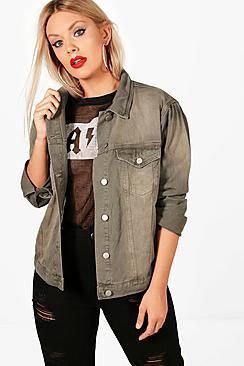 Boohoo Plus Jess Oversized Denim Jacket