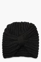 Boohoo Twisted Knot Cable Knit Beanie