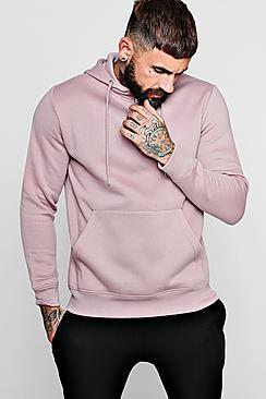 Boohoo Half Zip Placket Fleece Hoodie