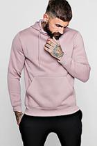 Boohoo Half Zip Placket Fleece Hoodie