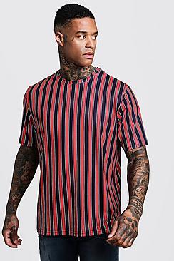 Boohoo Vertical Stripe Boxy Fit T-shirt
