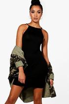 Boohoo Tall Mollie High Neck Cami Bodycon Dress