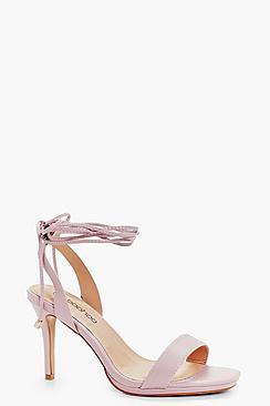Boohoo Naomi Wide Fit Wrap Strap Two Part Sandal