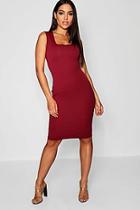 Boohoo Square Neck Sleeveless Midi Dress