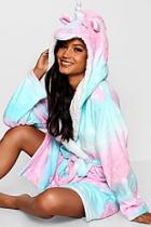 Boohoo Ombre Unicorn Dressing Gown