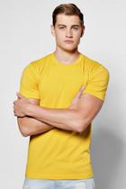 Boohoo Muscle Fit T Shirt Yellow
