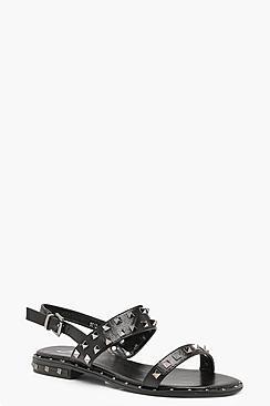 Boohoo Erin Studded Two Part Sandals