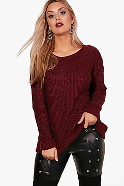 Boohoo Plus Rebecca Slouchy Knitted Jumper
