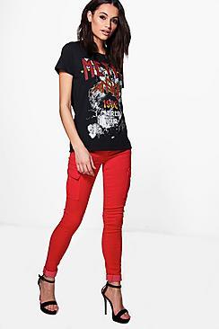 Boohoo Tiah Stretch Pocket Detail Trousers