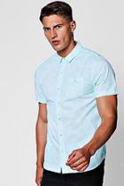 Boohoo Short Sleeve Feather Print Shirt