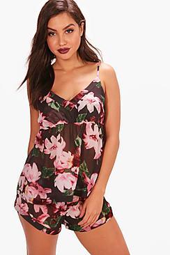 Boohoo Esme Chiffon Cami & Short Set