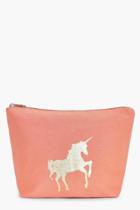 Boohoo Unicorn Foil Print Make Up Bag Pink