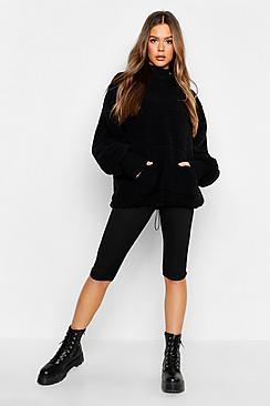 Boohoo Knitted Borg Hoodie