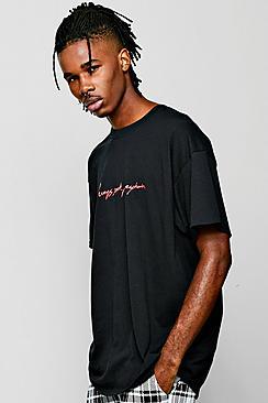 Boohoo Oversized Neon Euphorid Print T-shirt
