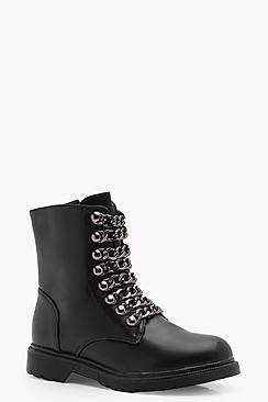 Boohoo Heidi Heavy Chain & Stud Hiker