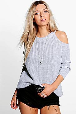 Boohoo Lois Open Shoulder Jumper