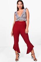 Boohoo Plus Melissa Frill Detail Trouser