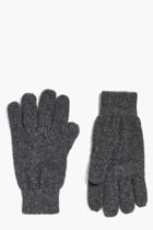 Boohoo Wool Mix Plain Gloves Grey
