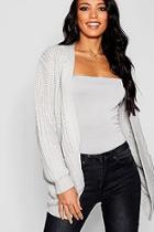 Boohoo Chunky Cardigan With Pockets