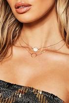 Boohoo Simple Circle Layered Necklace