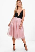 Boohoo Plus Charlotte Twille Skirt Nude