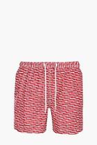 Boohoo Multi Geo Print Mid Length Swim Shorts